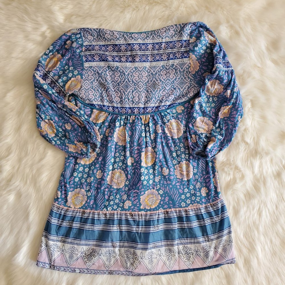 Free People Sweet Poland Boho Peasant Tunic Top XS - Picture 7 of 16